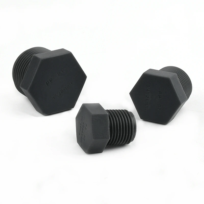 2~10PCS 1/2,3/4,1 Inch PP Male Thread Plug PVC Pipe PT Standard Screw Plug Pipe Fitting Tube End Caps Plumbing Accessories