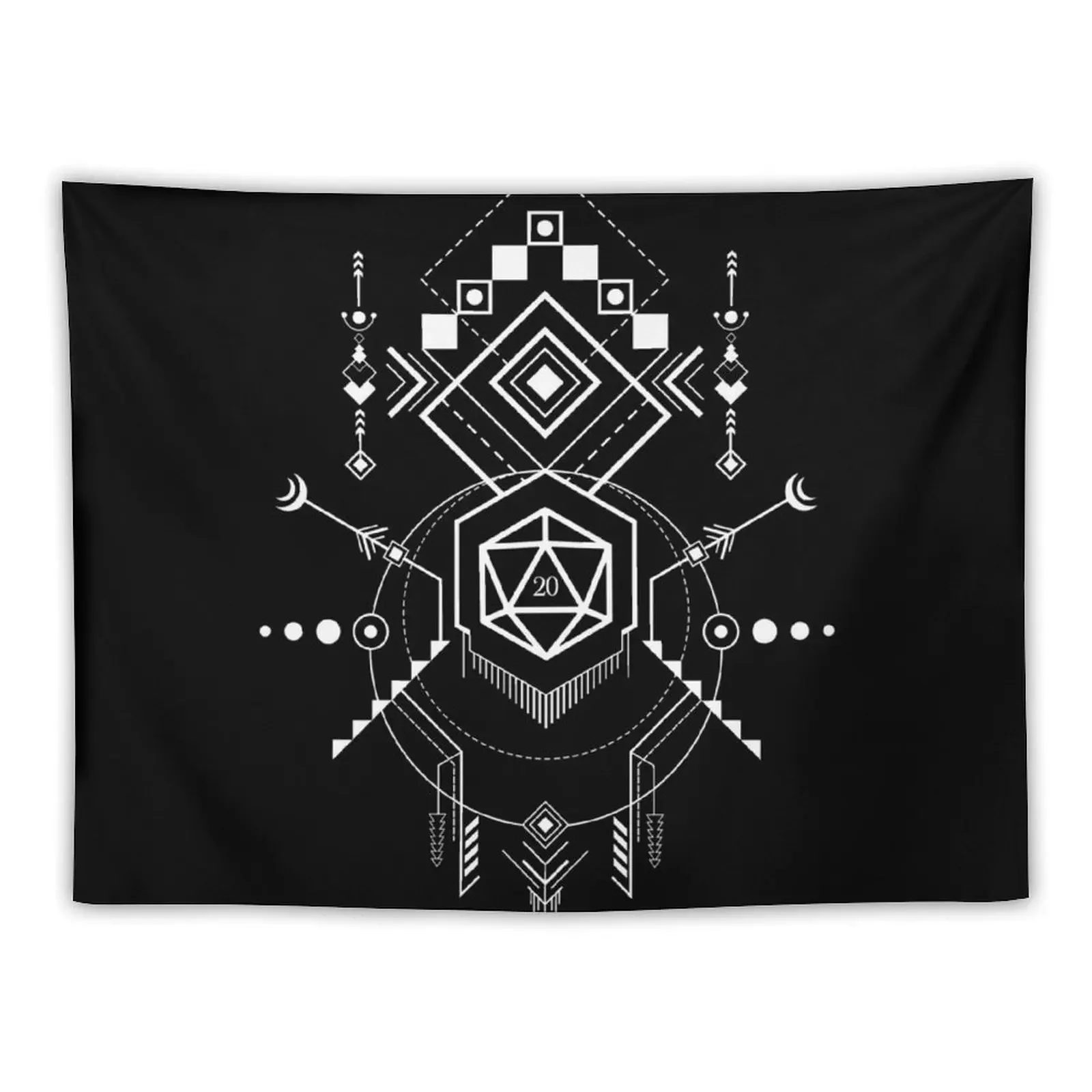 D20 Dice Symbols Storyteller Inspired Tabletop RPG Gaming Tapestry Things To The Room House Decor Tapestry