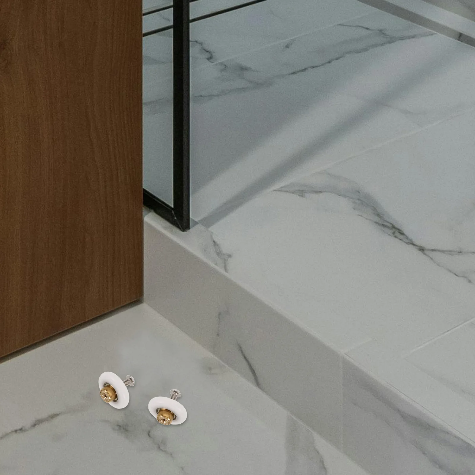 

2Pcs Durable Shower Door Hardware Glass Sliding Door Rollers Replacement Parts For Bathrooms