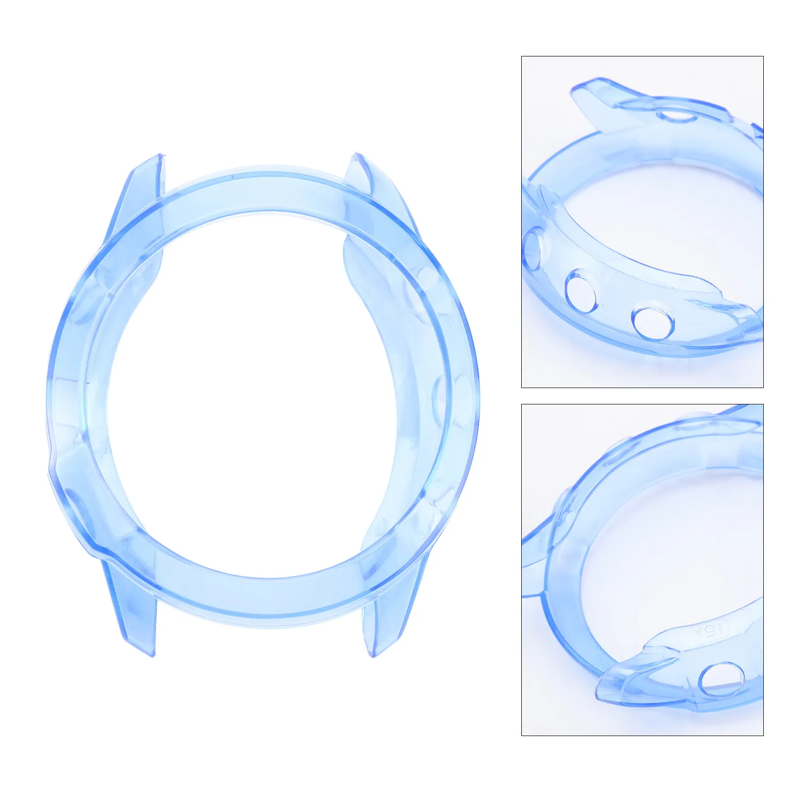

Watch Protective Case Full Front Tpu Cover Transparent Blue Compatible 6X 6X Pro Protective Watch Shell Shockproof