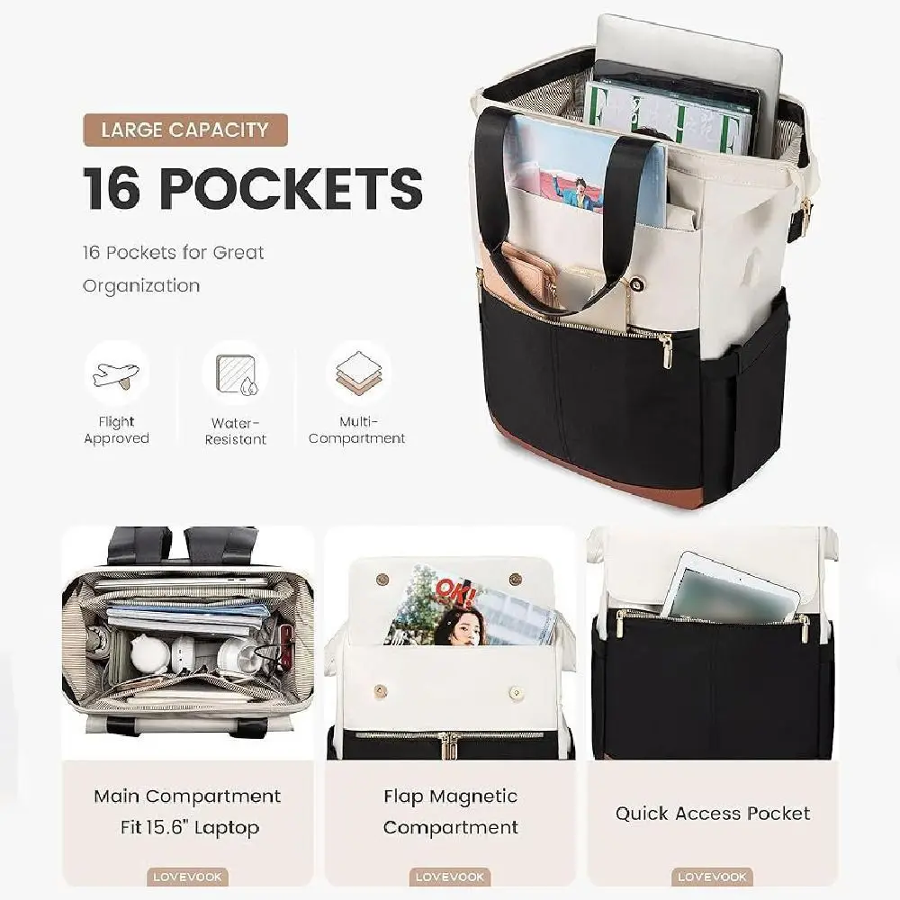 large-capacity-travel-laptop-backpack-multifunctional-multi-pocket-mommy-shoulder-bag-waterproof-breathable