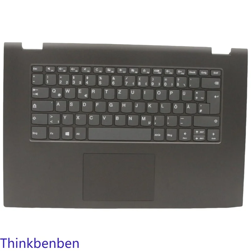 DE German Black Keyboard Upper Case Palmrest Shell Cover For Lenovo Ideapad Flex C340 15 15IIL 15IWL 15IML 5CB0S17690