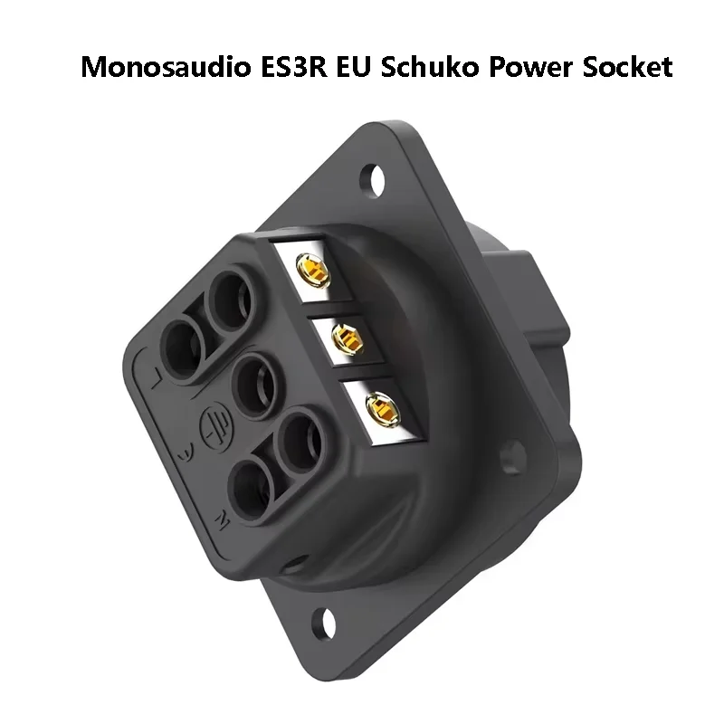 

Monosaudio ES3R 99.998% Pure Copper Rhodium-Plated EU Schuko Power Socket - AC16A 250V European Power Chass