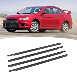 4pcs Weatherstrip Door Seal Belt 5727A005 Front Rear Window Moulding Trim Belt Replacement for Mitsubishi Lancer 2008‑2017