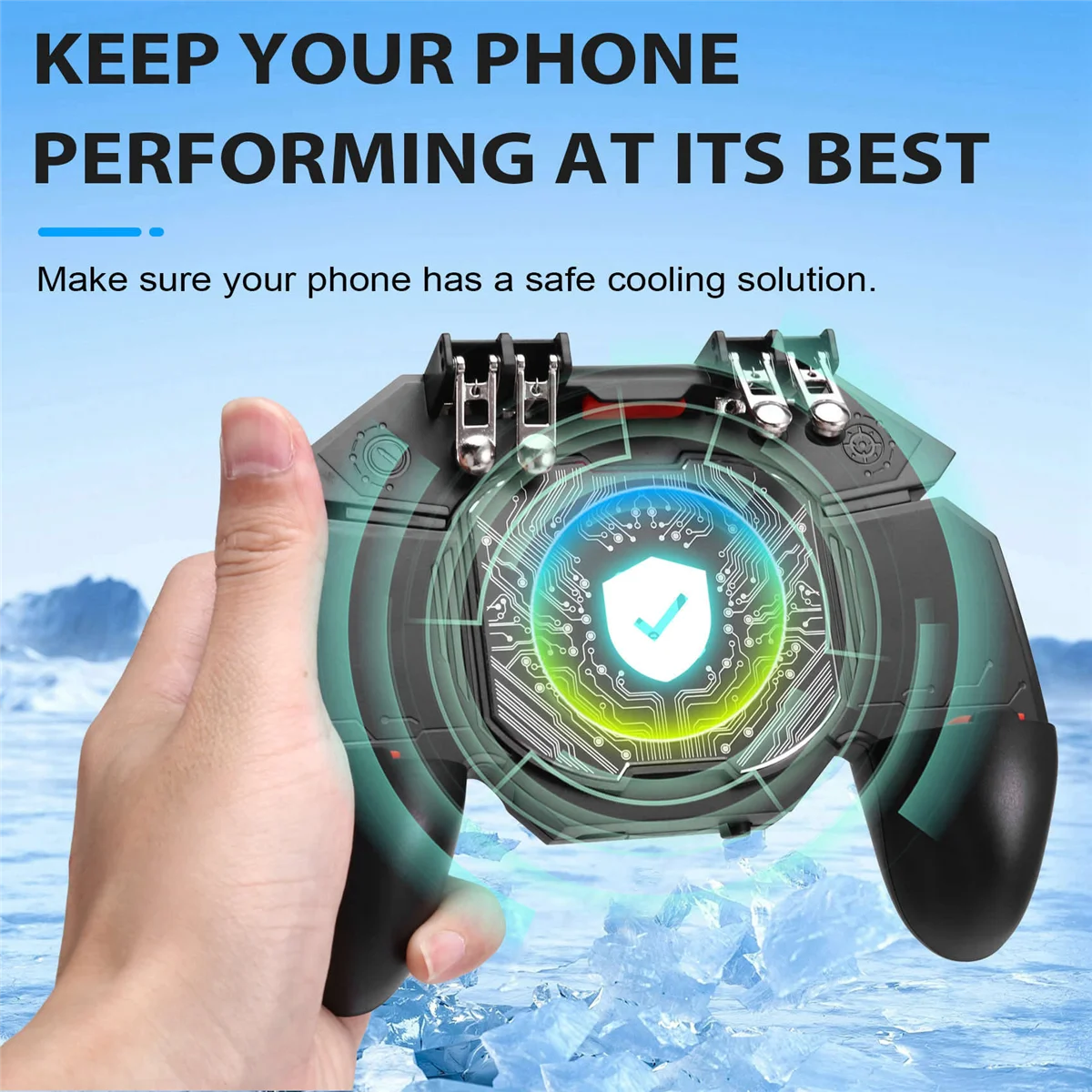 

M85K New MEMO DL100 Rechargeable Cooling Game Pad- 6-Finger Mobile Gaming Controller for , Conductor Cooling Technology