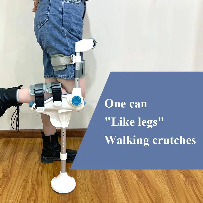 Walking Aid With Retractable Crutch Support For Knee Joint Crutch Fracturerehabilitation Training For Leg And Knee Injury Patien