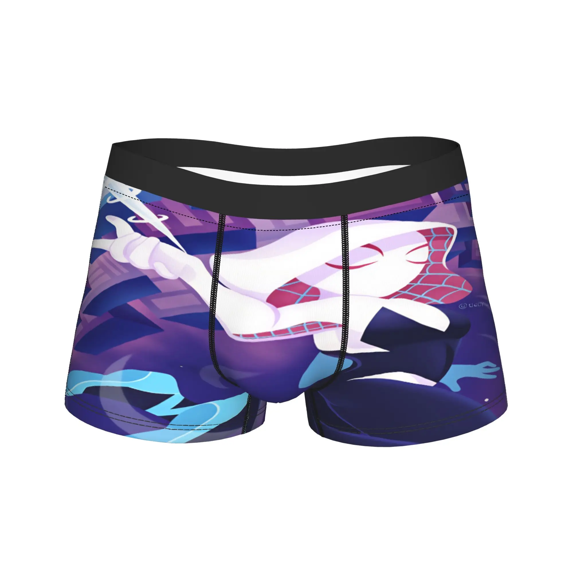 Spider Ghost Gwens Underwear  Man Underpants Custom Elastic Boxershorts High Quality Shorts Briefs Big Size