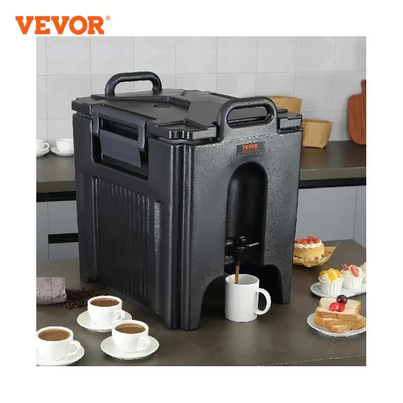 VEVOR 2.5 5 10 Gallon Insulated Beverage Dispenser Food-grade Hot and Cold Beverage Server Thermal Drink Dispenser Cooler