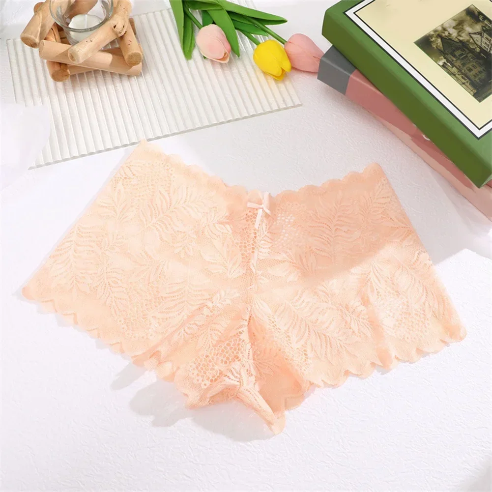 مثير الأزهار الدانتيل المرأة سراويل منخفضة الخصر لينة الملابس الداخلية الملاكمين
