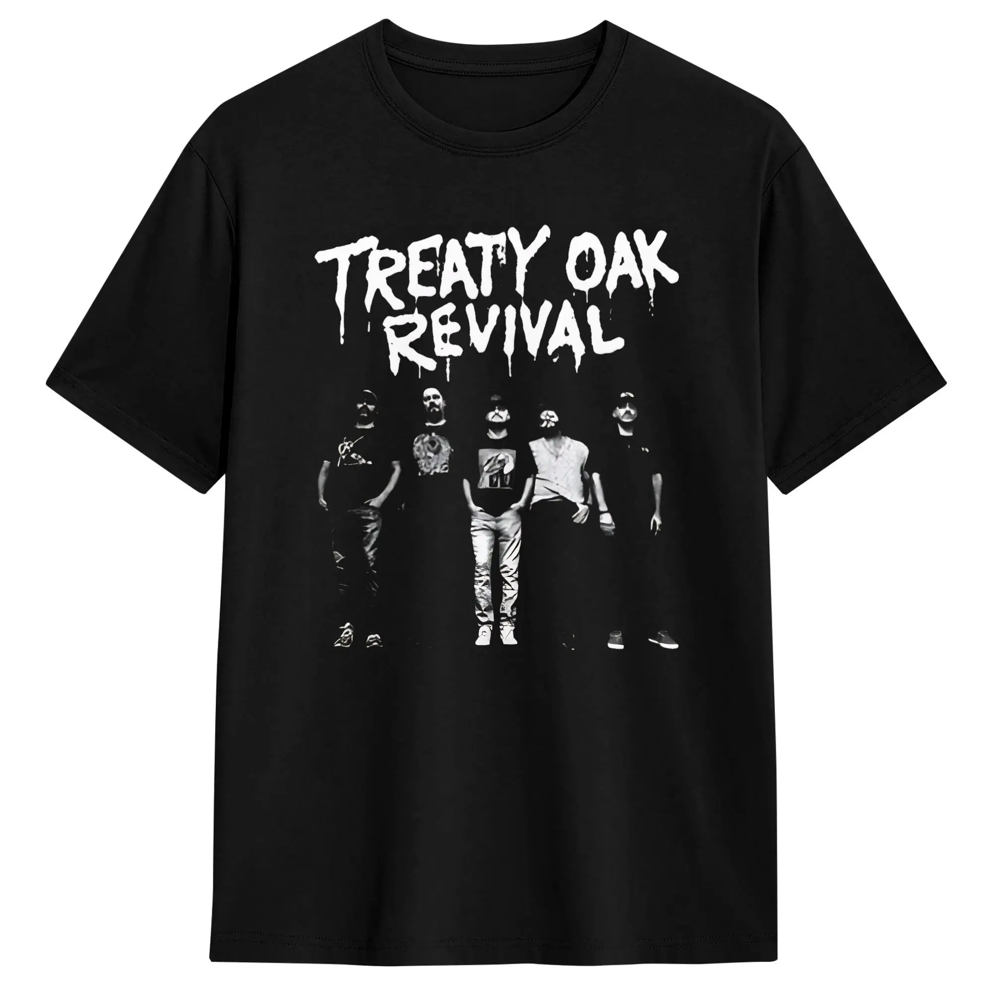 Casual T Shirt Summer Country Music Band Treaty Oak Revival Hip Hop T-Shirts Cotton Tshirt Men Awesome Wholesale Tops