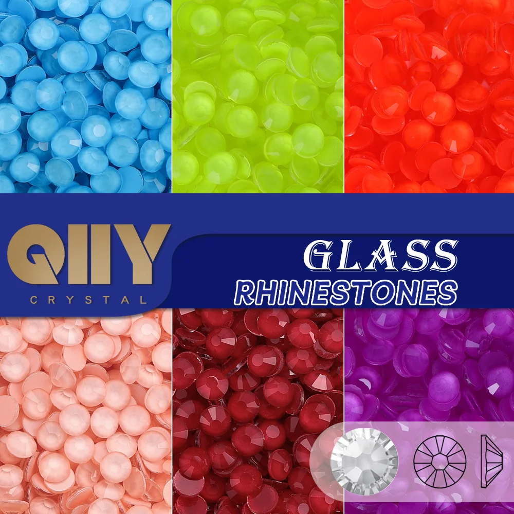 SS6-SS30 Mocha Neon Rhinestones Diamond Glitter Glass Stones High Quality Flatbase Crystal For Nail Art Crafts DIY Decoration