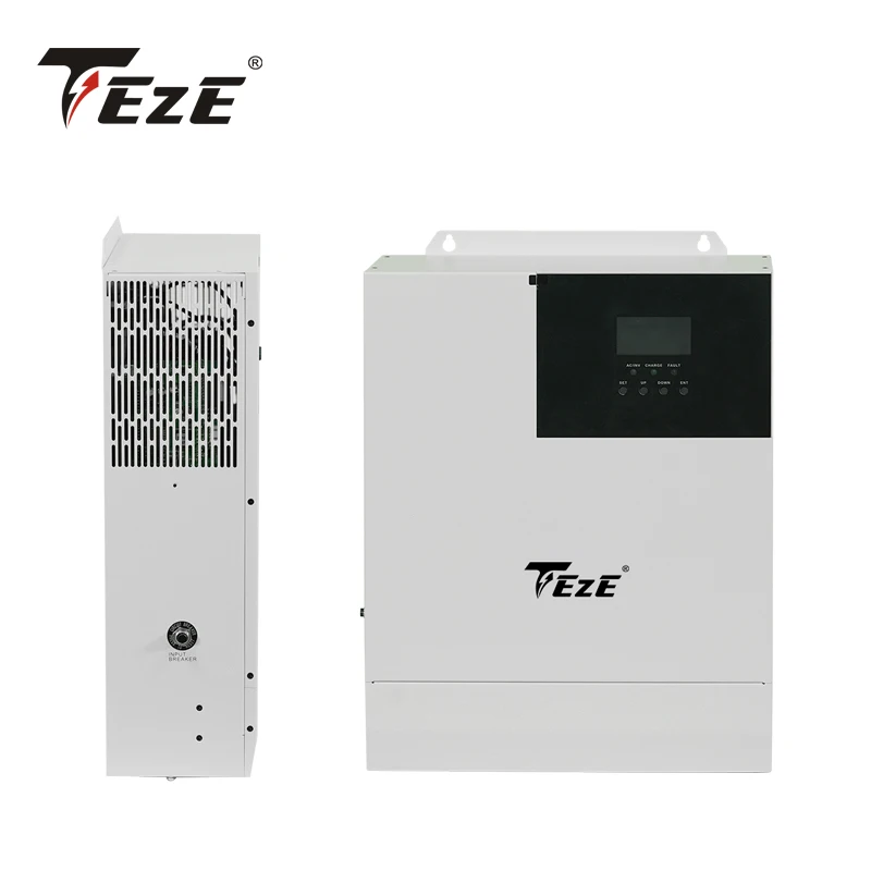 Onduleur Solaire Hybride MPPT à Onde Sinusoïdale Pure, Contrôleur de Charge Solaire, Hors Réseau, avec Wifi, 5KW, 48V, 220V, 10KW, 80A, 50Hz/60Hz