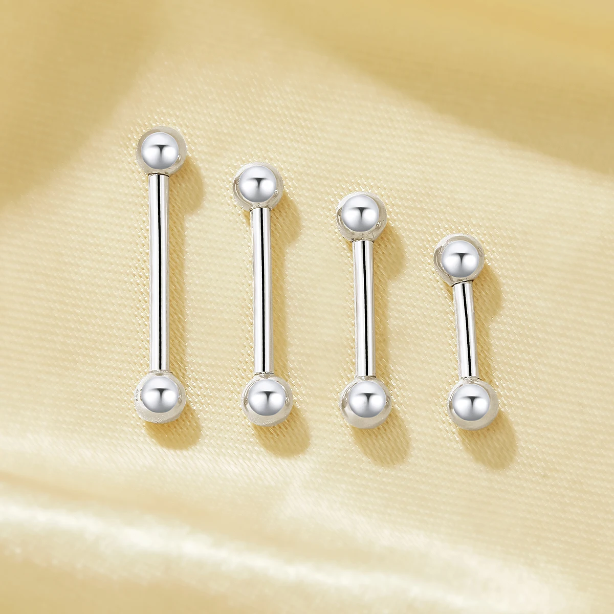 Parafusado Bola Nariz Studs, Tiny Ball Studs, Osso Studs, Sólido 925 Brinco de Prata Esterlina, 6390116