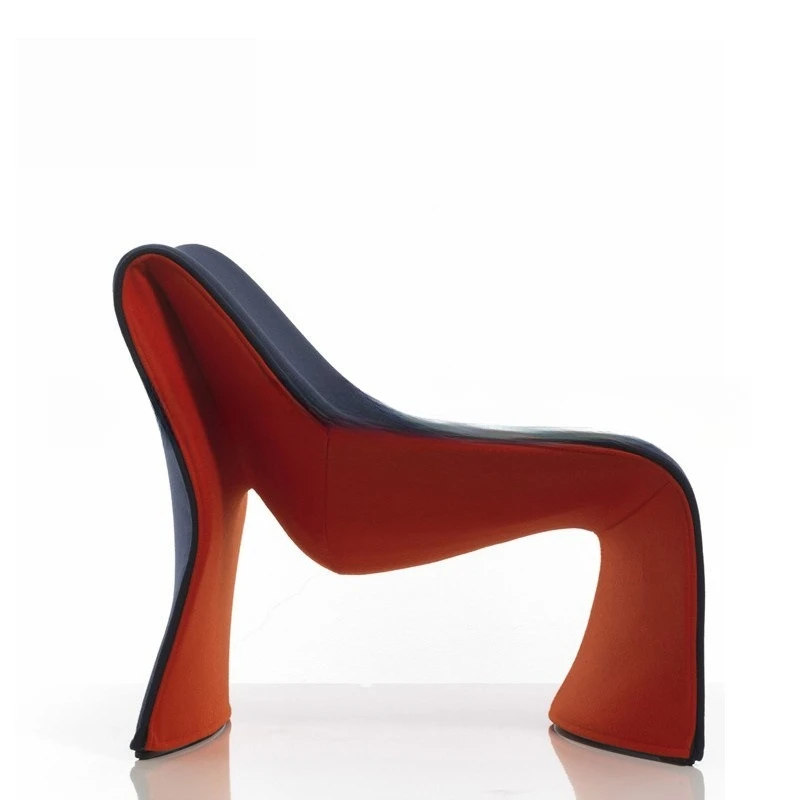 

Modern FRP M-shaped soft bag high heels seat Meichen furniture villa garden living room single leisure seat