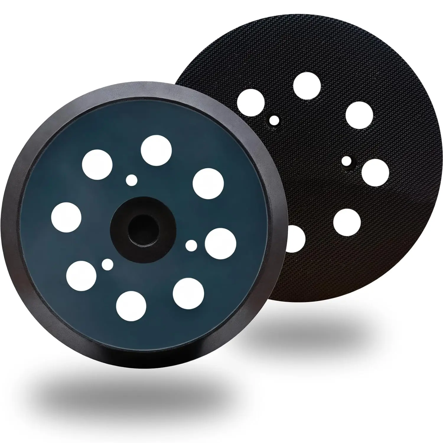 2 Pack Makita 5 Inch 8 Holes Sander Replacement Pads, 5 Inch Hook and Loop Sanding Pad for Makita Orbit Sander, Sander Pads