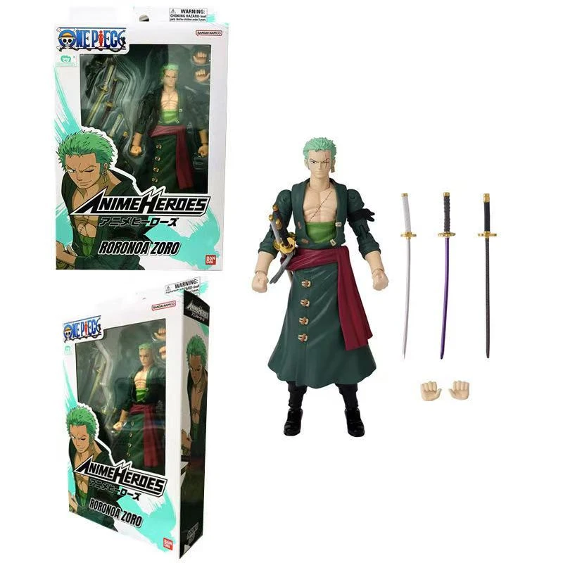 Bandai Original One Piece Series Luffy Ace Sanji Zoro Movable 