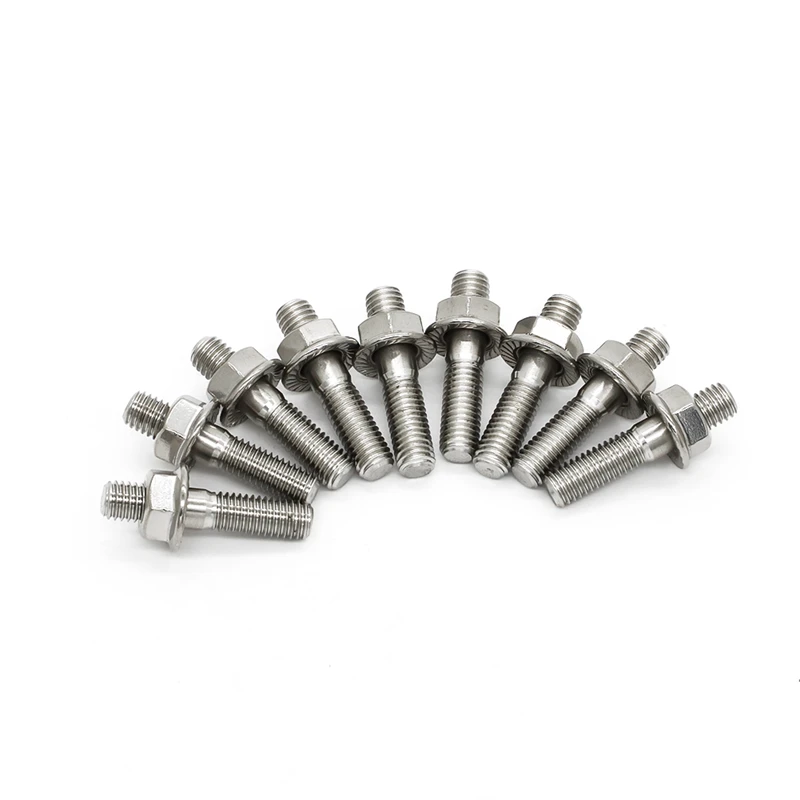 M8*40 Exhaust Manifold Stud For Honda Civic Acura Integra V3 B D Series Motors Stainless Steel Stud Serrated Bolts Nut Screw