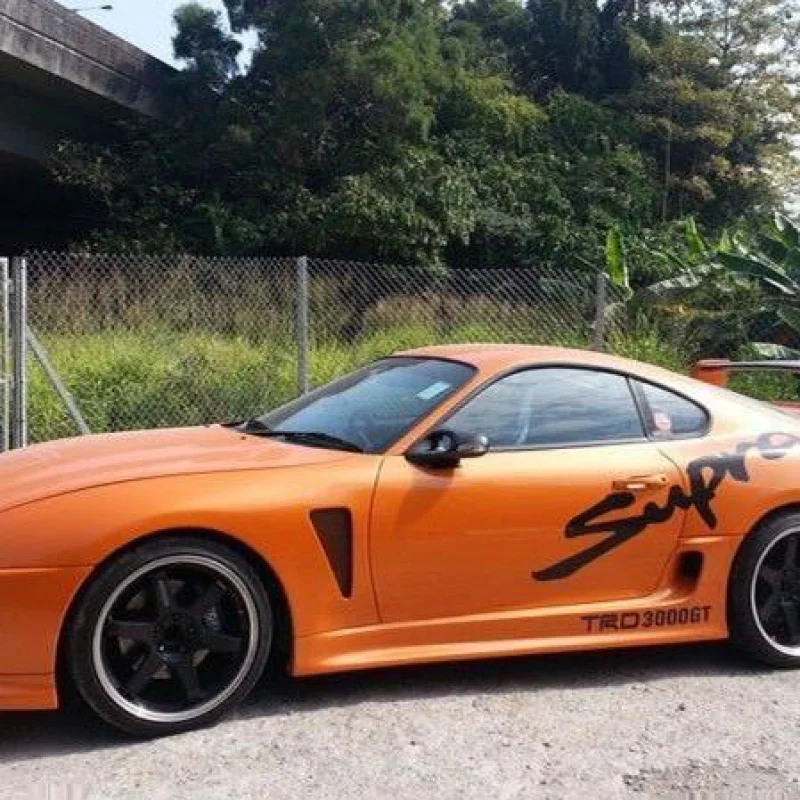 لتويوتا سوبرا MK4 (1993-1998) طقم هيكل كامل من ألياف الكربون TR-مصد أمامي/خلفي + حاجز + تنانير جانبية #3