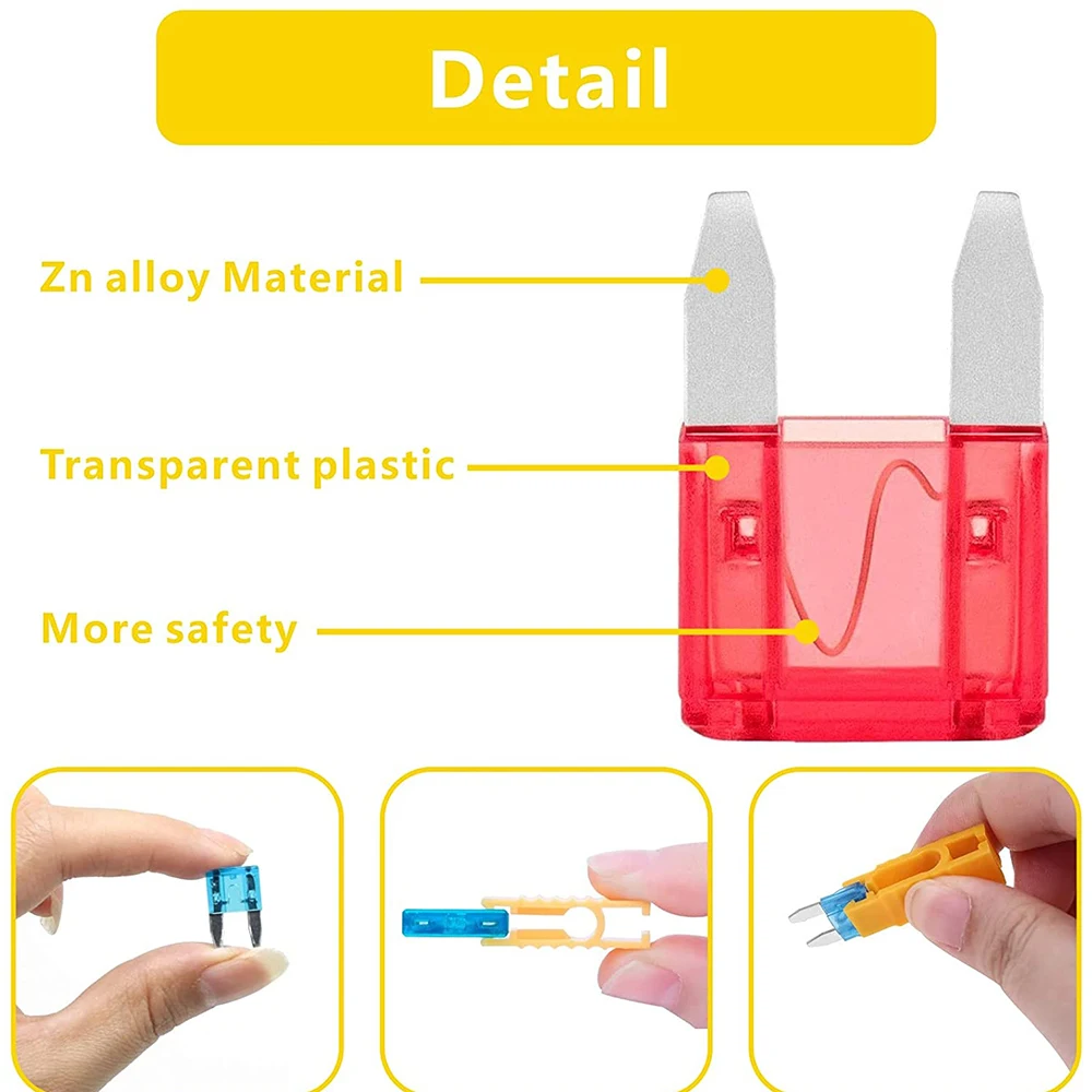 120pcs Car Blade Fuses Assortment Kit, Automotive Replacement Fuses Low Profile Mini Blade Fuses for Car Boat Truck