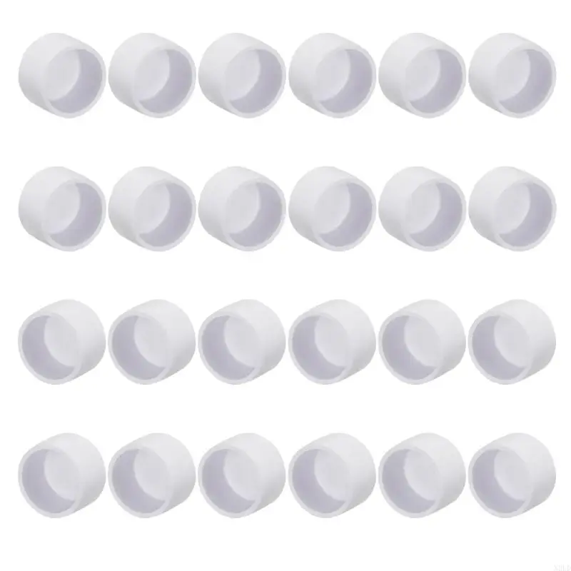 24 peças Tampa tubo PVC Acessórios
