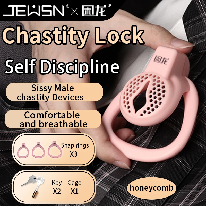 JEUSN Male Chastity Device Flat Chastity Lock,Cock Cage,Urethra Catheter,Penis Ring,Bondage Belt Sex Toys For Men Gay Urethral