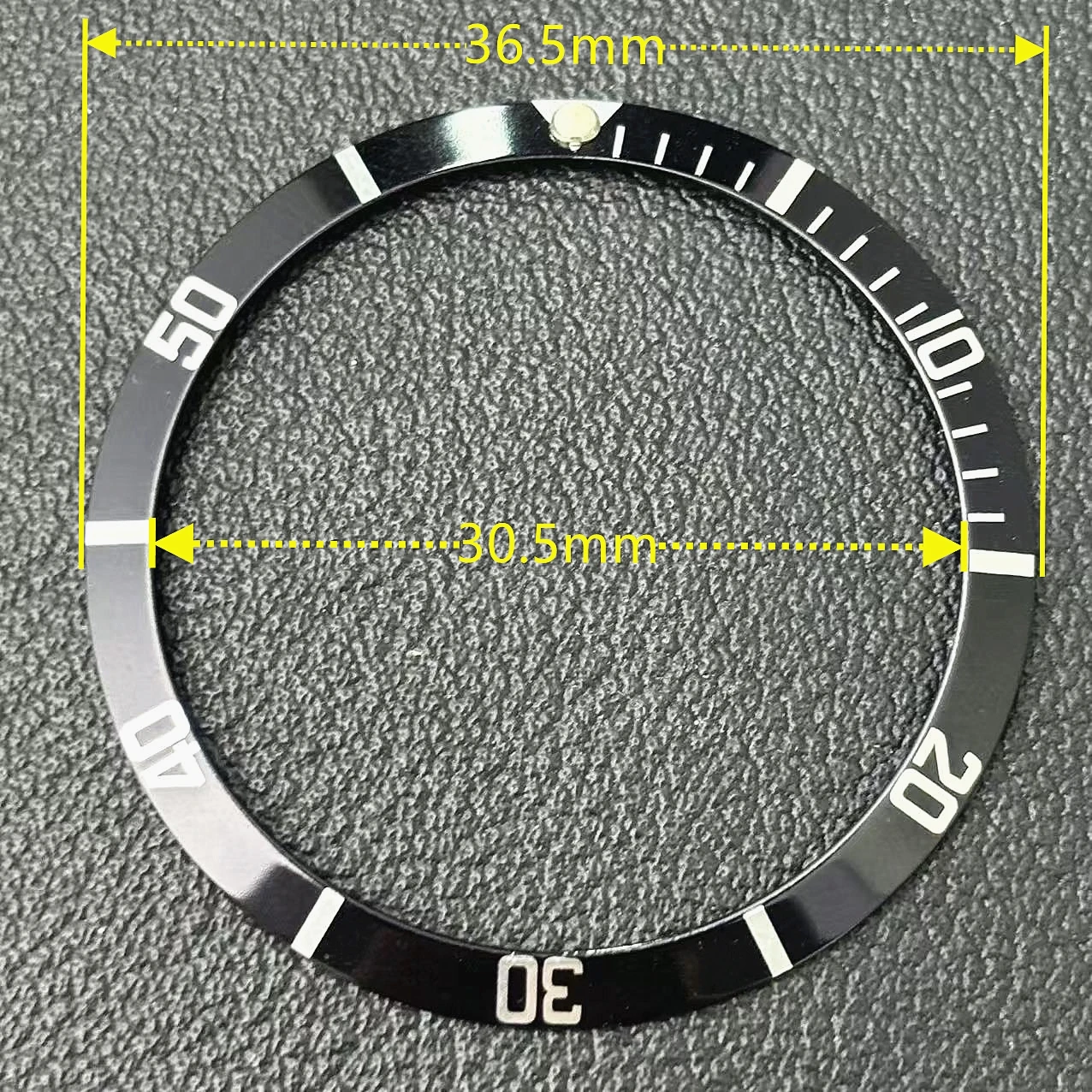 Retro 36.5mm Bezel Aluminium Luminous Watch Bezel Insert for Vintage Submariner Compatible with NH34 NH35 Watch Cases
