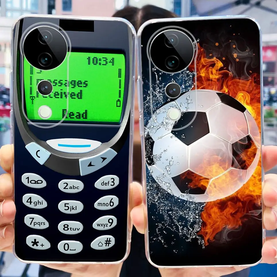 For Vivo S19 Pro V2362A Case Cute Fashion Girly Cartoon Child's Painting Funda Etui For Vivo V40 V40SE Soft TPU Silicone Bumper image 5