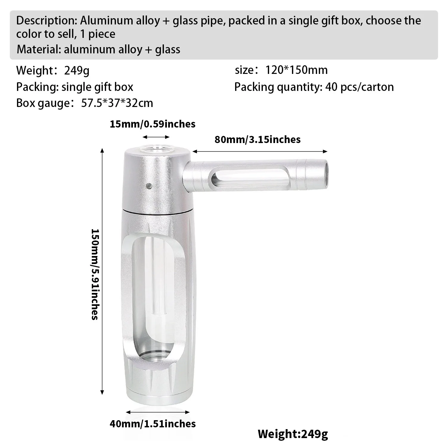 Portable Mini Hookah Metal Popular Bottle Water Pipe Shisha Health Metal Tobacco Filter Smoking Pipes Holder Sheesha Gift of Men view 4