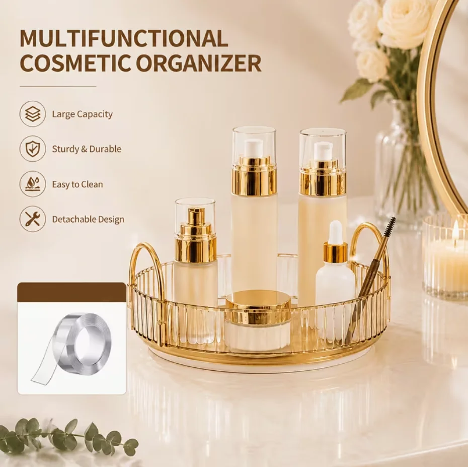 Rotating Cosmetic Storage Rack - огляд і ціна Luxury Skincare Design