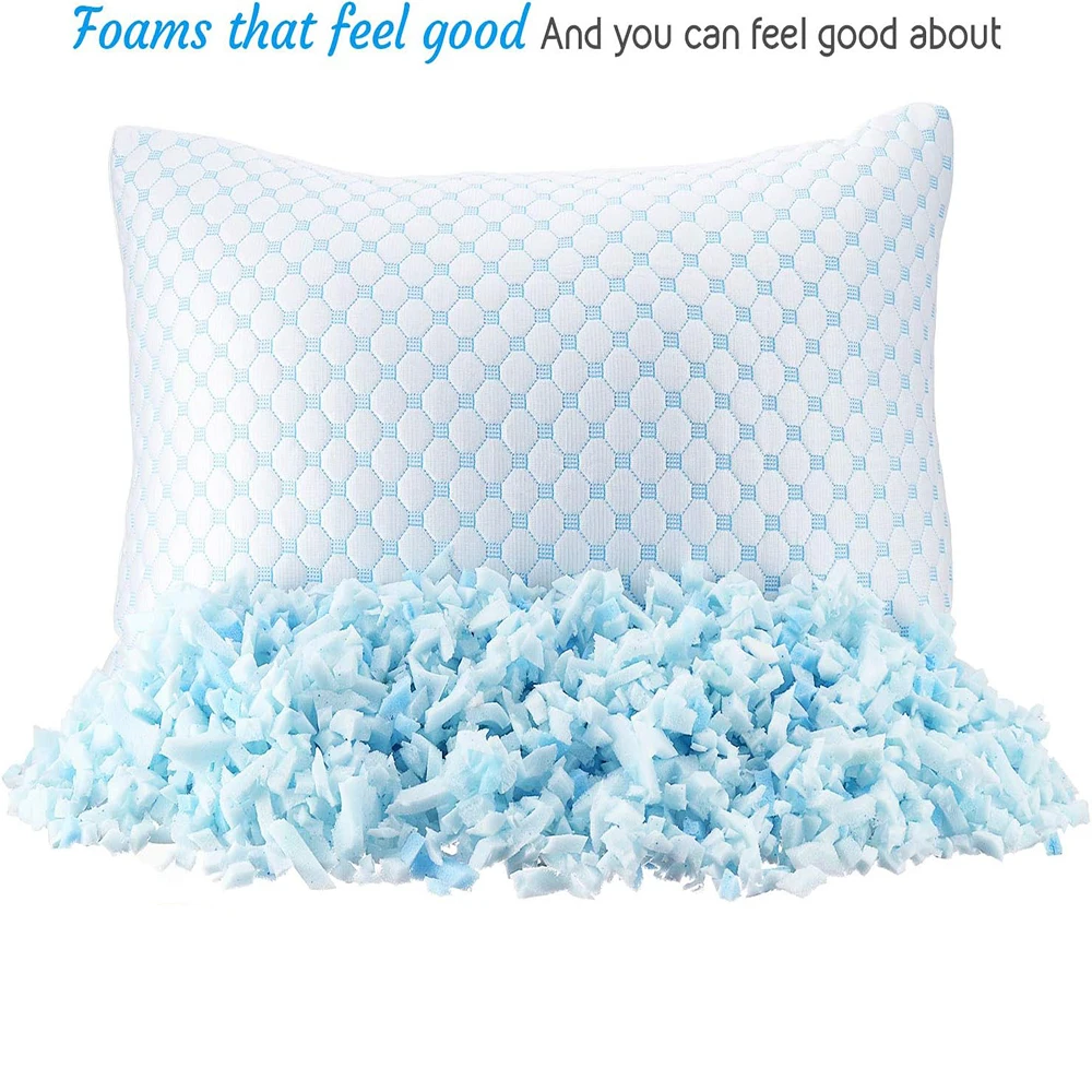 1 Pcs Cooling Pillow, Adjustable Loft Sleeping Pillow, Breathable Queen Pillow, Washable Removable Bed Pillow Cover, Soft Pillow
