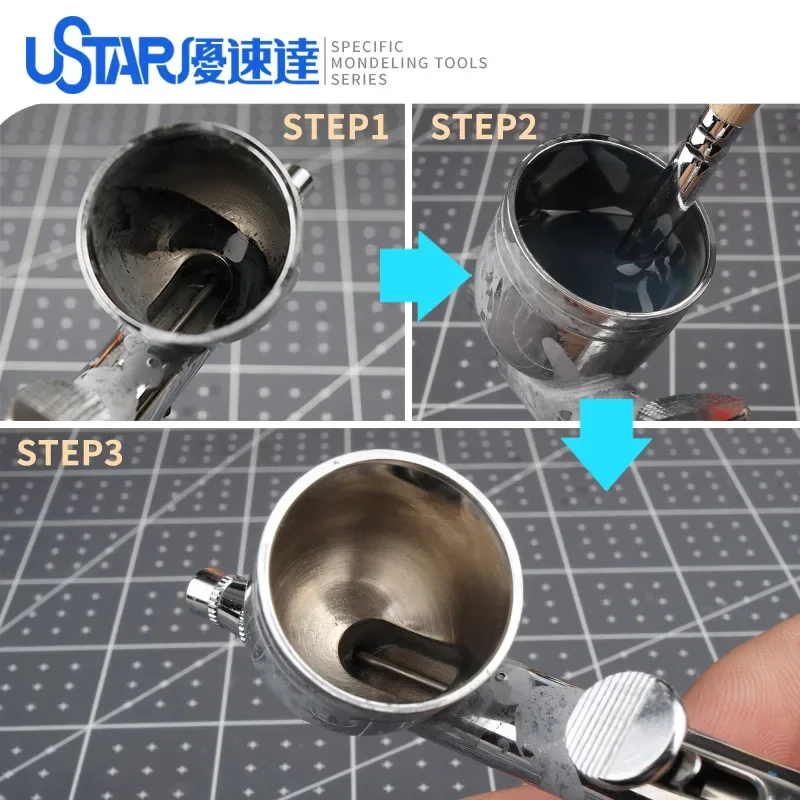 Ustar Model Tool UA-90920 Specific Airbrush Cleaning Brush Pen Cleaner Tools Model Making Tools for Model Hobby Tools DIY