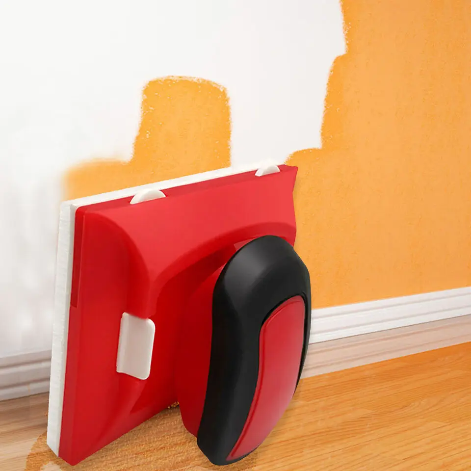 1pcs Red Paint Edger With Nylon Bristles Indoor Wall Cutting Edging Tool Plastic Wall Drawing Paint Edging Speciality Tools