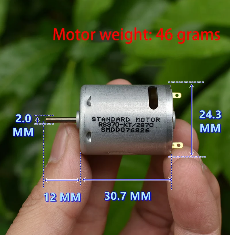 

RS-370KT-2870 RS370 DC 12V 22000RPM High Speed Brushed Motor High Torque for RC Car Boat Model DIY