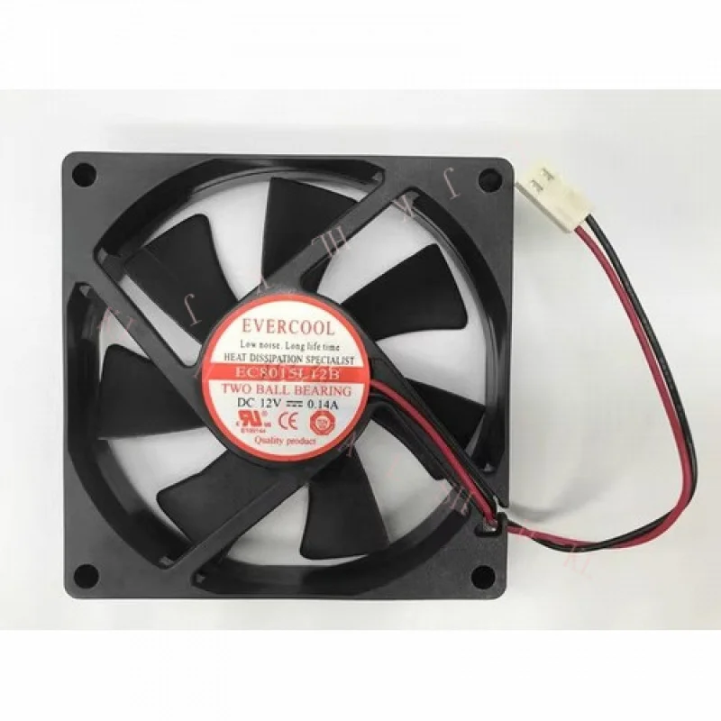

N NEW FOR EVERCOOL EC8015L12B DC12V 0.14A 8015 80*15MM Cooling fan