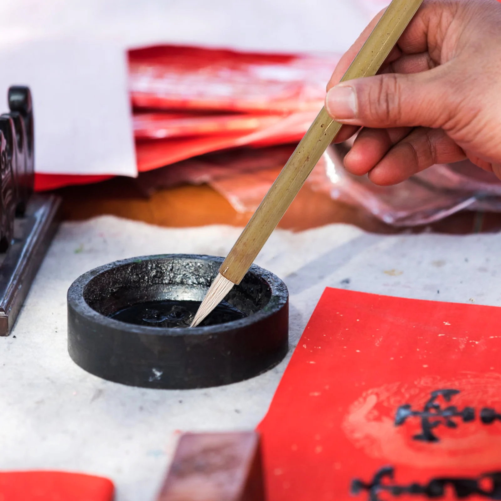 

6pcs Chinese Calligraphy Brush Set For Beginners Traditional Painting Writing Art Stationery Kit Calligraphy Pens Chinese Ink