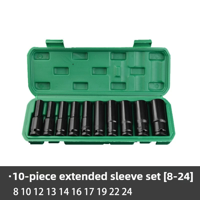 

10pcs 1/2" Drive Metric Impact Socket Set Universal Socket Metric Drive Deep Socket Set Wrench for Air Pneumatic Repair Tools