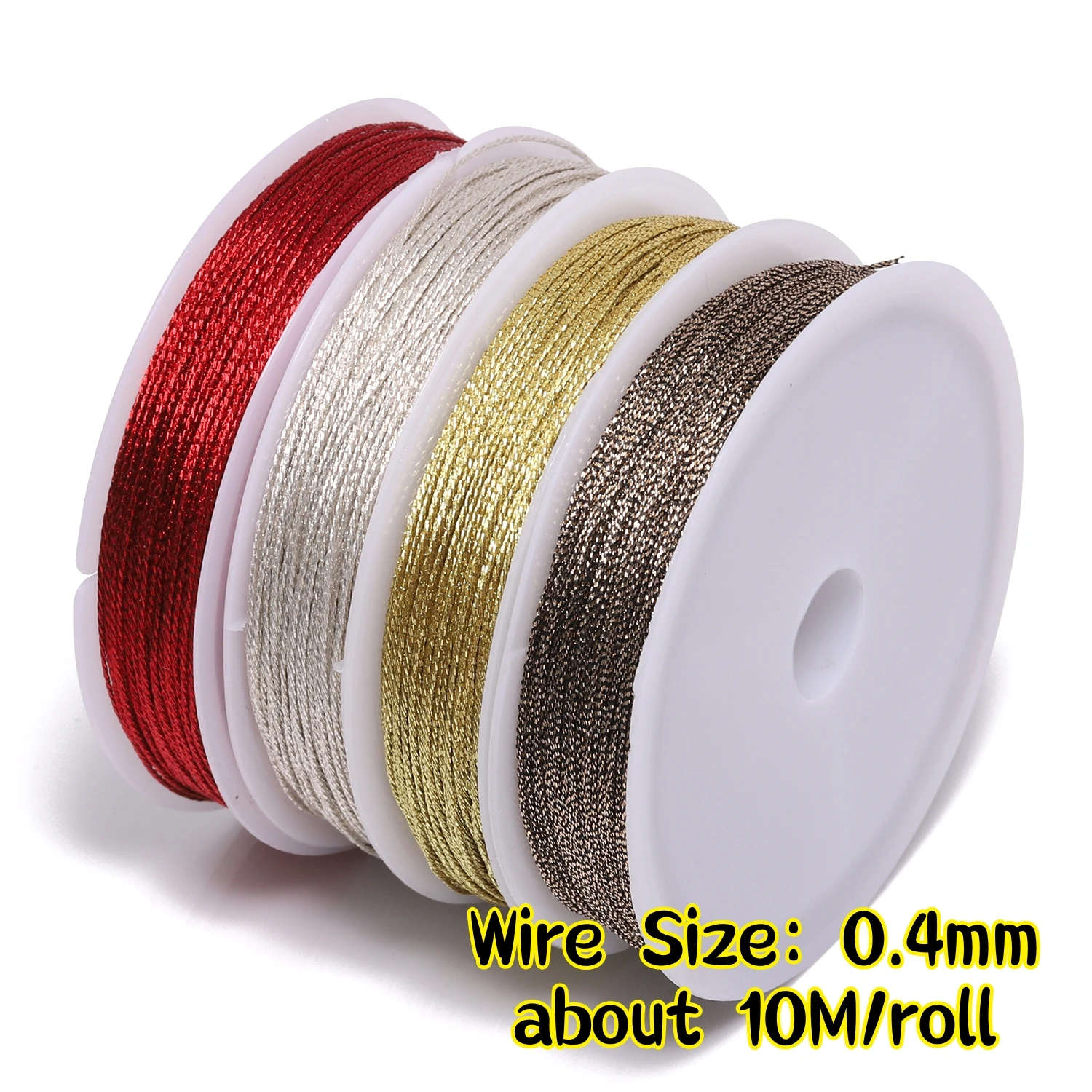 10Meters/roll 0.4mm Multicolor Polyester Cord Rope Silk Thread Beading DIY Braided Bracelet Jewelry Sewing Thread Supplies