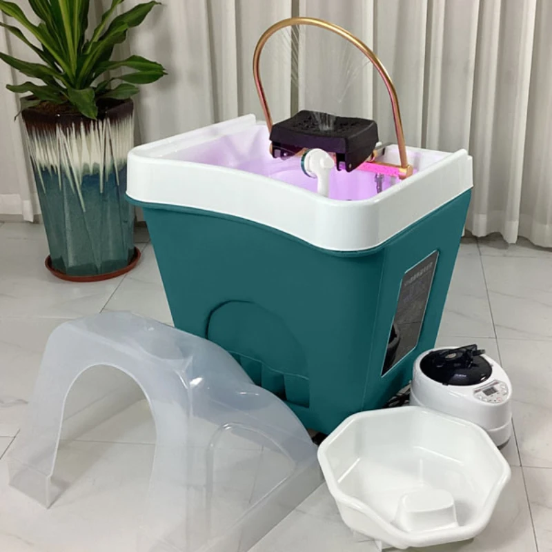 

Fumigating Shampoo Chair Simple Beauty Sink Professional Shampoo Chair Women Beauty Lava Cabezas Barber Shop Furniture ZT50SC