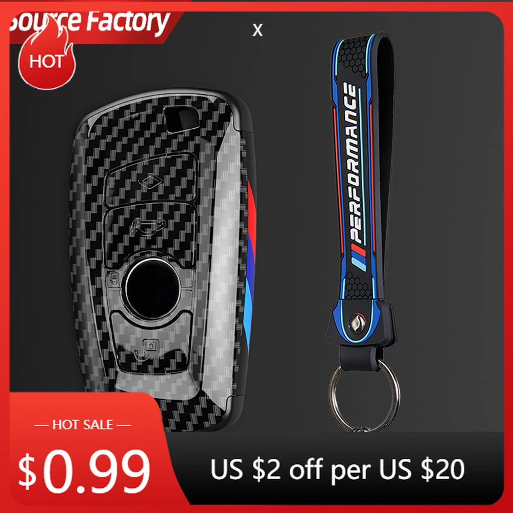 

Car Stickers Carbon Fibre Car Key Case Cover Protector Shell Accessories For BMW 1 3 5 7 Series M3 M4 X1 X3 X4 X5 F10 F15 F
