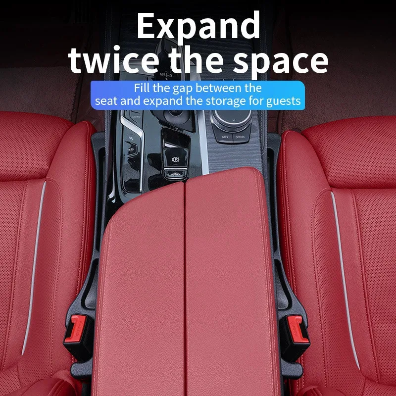2-Pack Car Seat Gap Filler Strips, Side Leak-Proof Plug Inserts and Organizer Storage Trays with Dual-Sided Design for Small