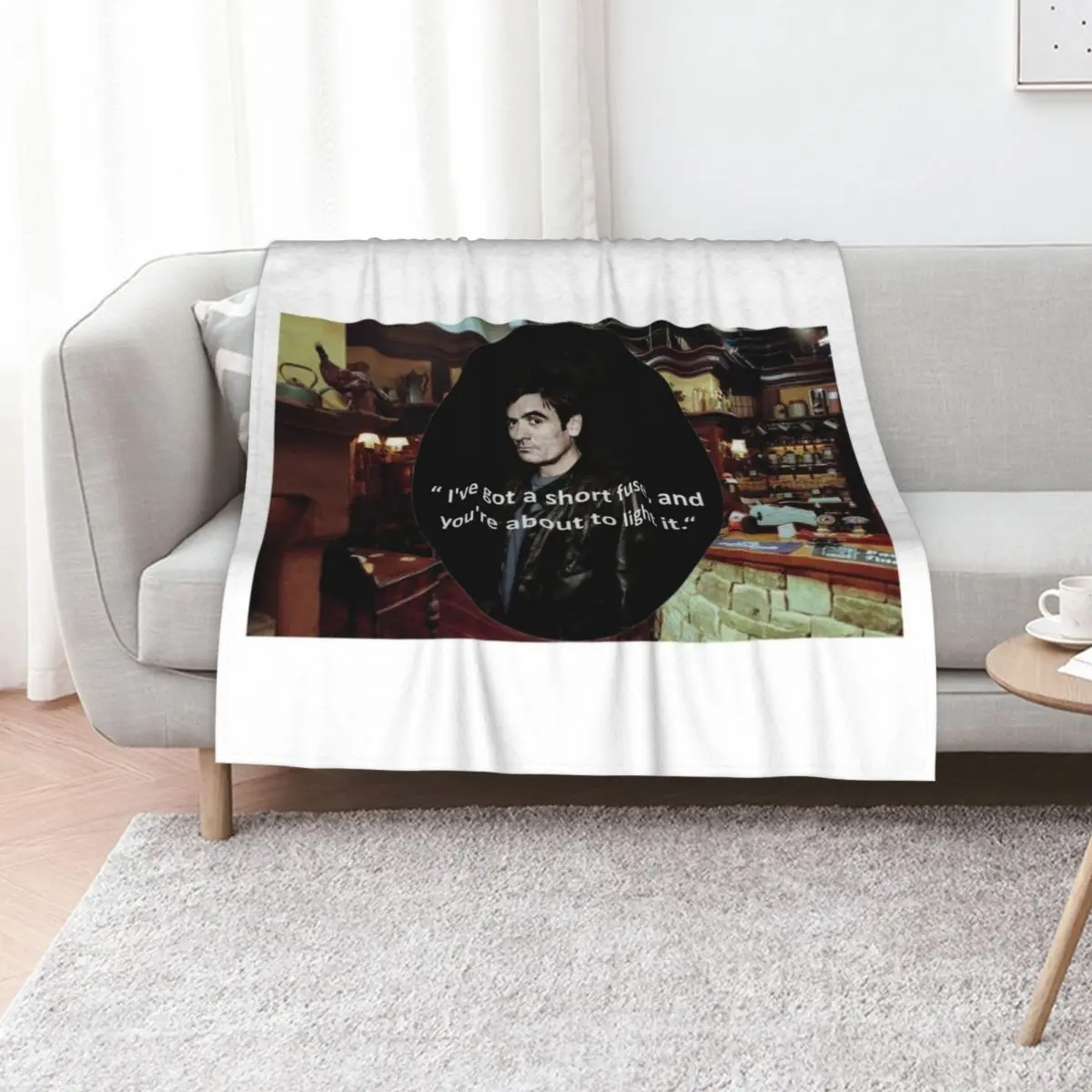 Cain Dingle I've Got S Short Fuse Throw Blanket Stuffeds warm winter Soft Plaid Soft Soft Plush Plaid Winter beds Blankets
