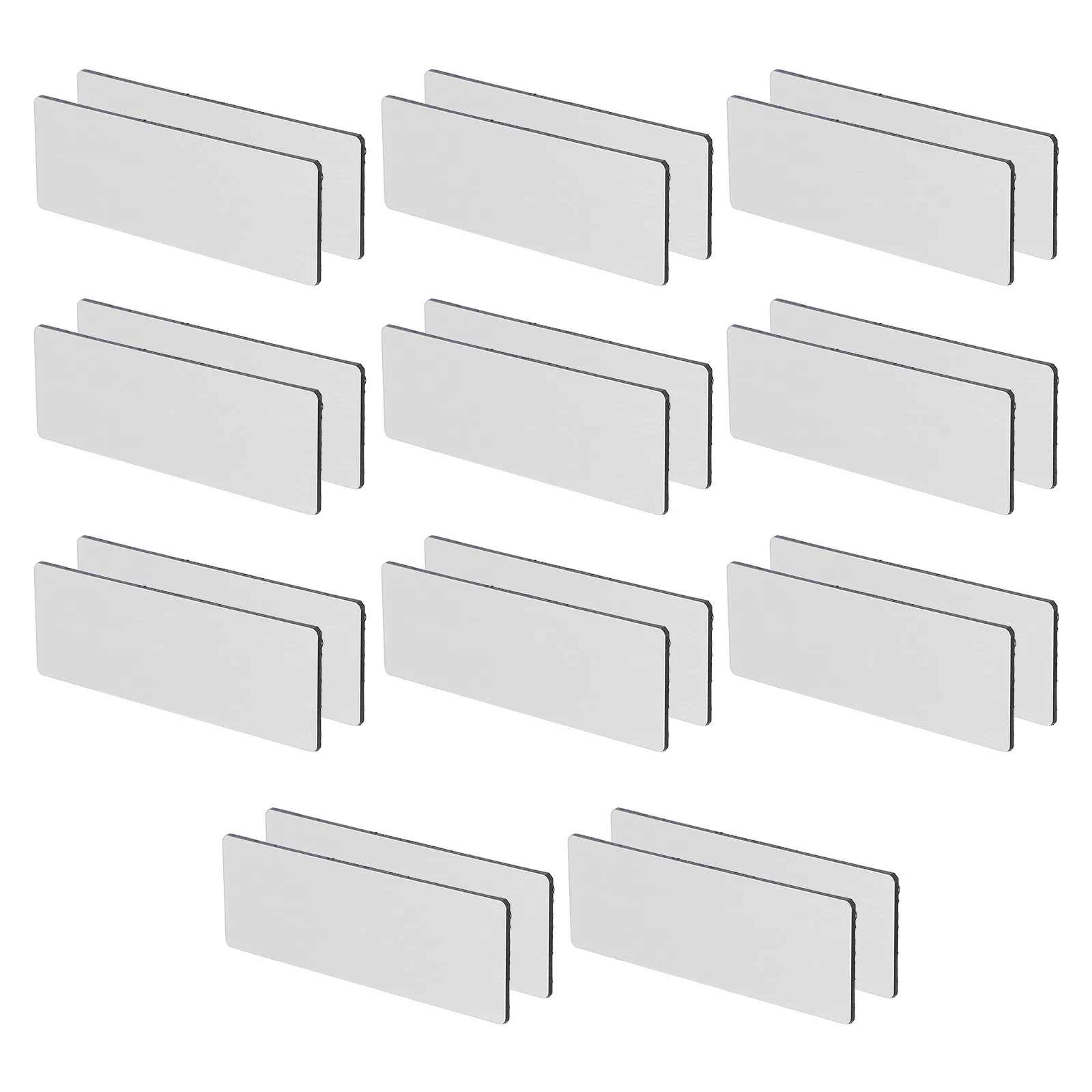 20Pcs Blank Name Tags Pin Backs Professional Office Employee Identification DIY Badge Blanks Reusable Name Badges Work
