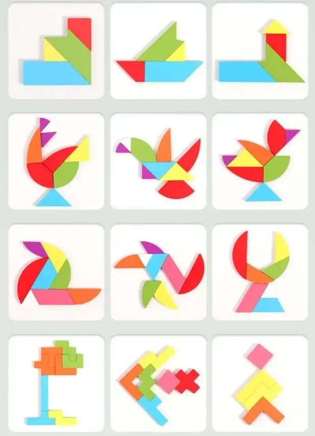 ปริศนา 4 IN 1 ของเล่นบล็อกอาคารสี DIY Clever Board Collection ของขวัญสร้างสรรค์ของเล่นไม้ปริศนาเด็กเกม