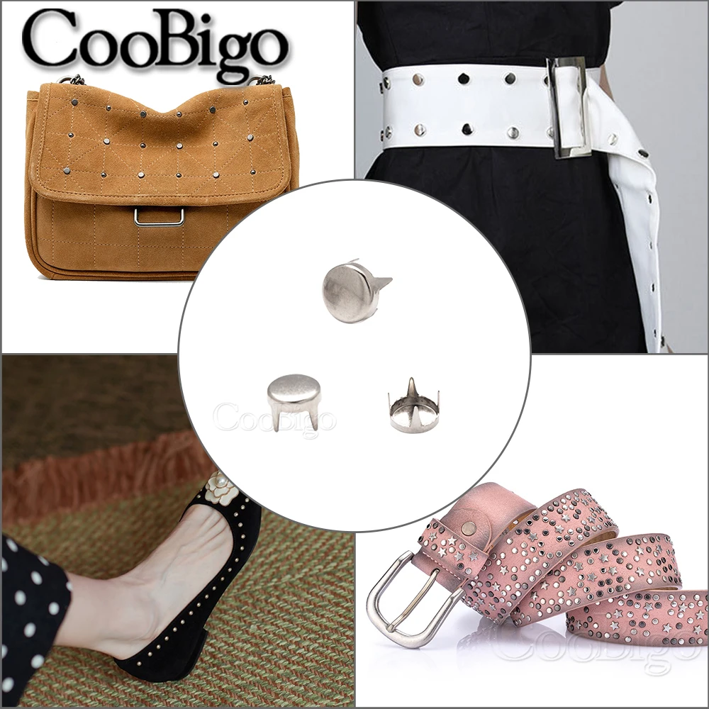 100 قطعة 3 مللي متر-10 مللي متر 4 مخلب شقة سبايك المسامير ترصيع Nailhead حبة مستديرة الملابس الأحذية حقيبة الملابس الجلود الحرفية DIY بها بنفسك الخياطة الإكسسوارات #6