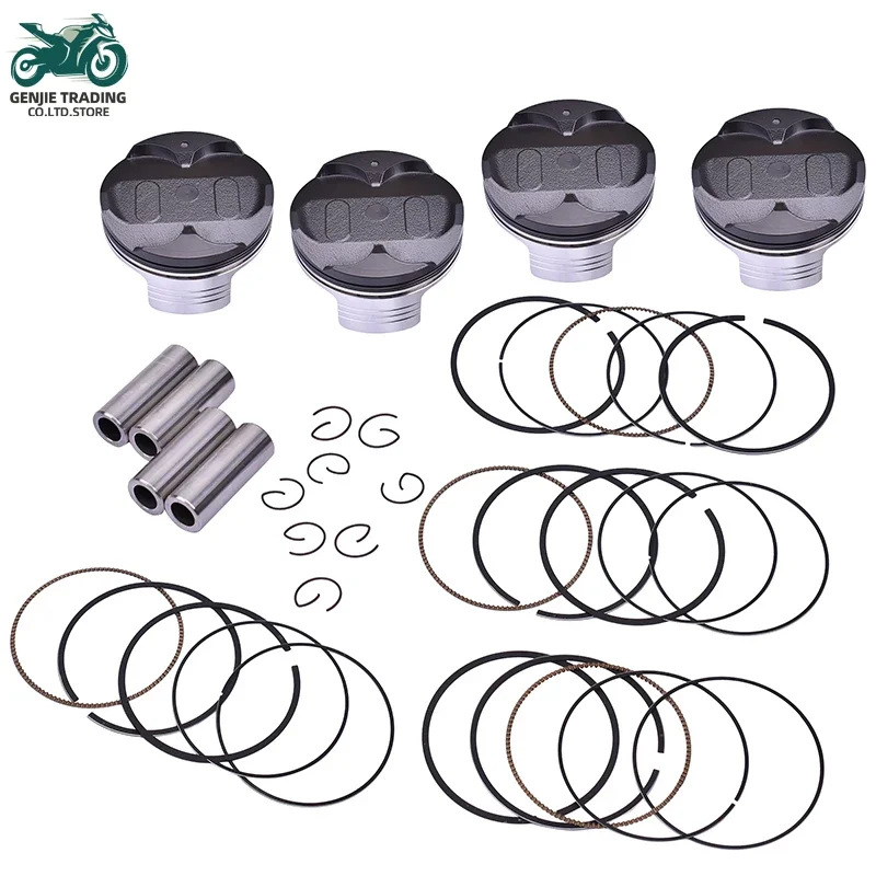 76mm 76.25 76.5 76.75 77mm STD-+100 Motorcycle Engine Pison Rings Set For HONDA CBR1000RR AC-A 2009 AC-A - HURRICANE 1000 2008