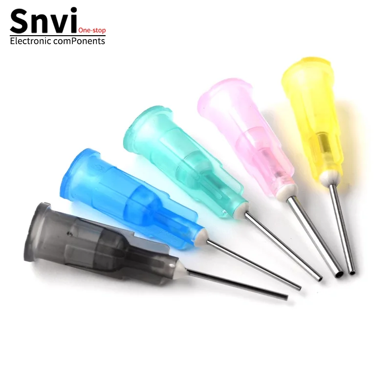 Stainless Steel Luer Lock Dispensing Needle, Precision Dispensing Needle, Industrial Glue Injection Flat-Tip Needle, Plastic-Ste