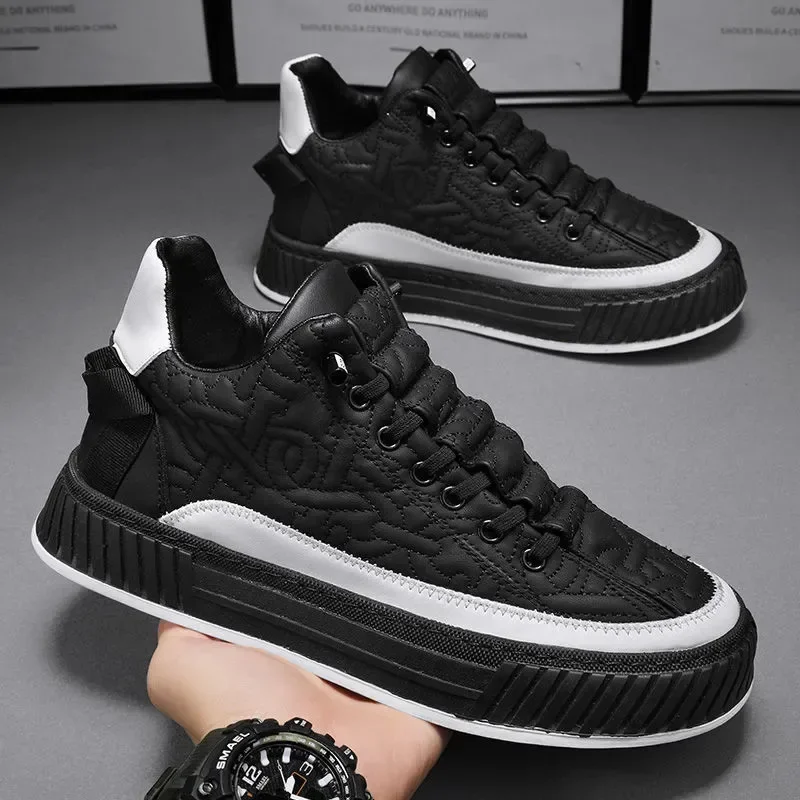 Nieuwe Mode Platform Sneakers Voor Heren Casual Hoge Schoenen Mannelijke Platte Antislip Sport Hardloopschoenen Man Lente Sneakers