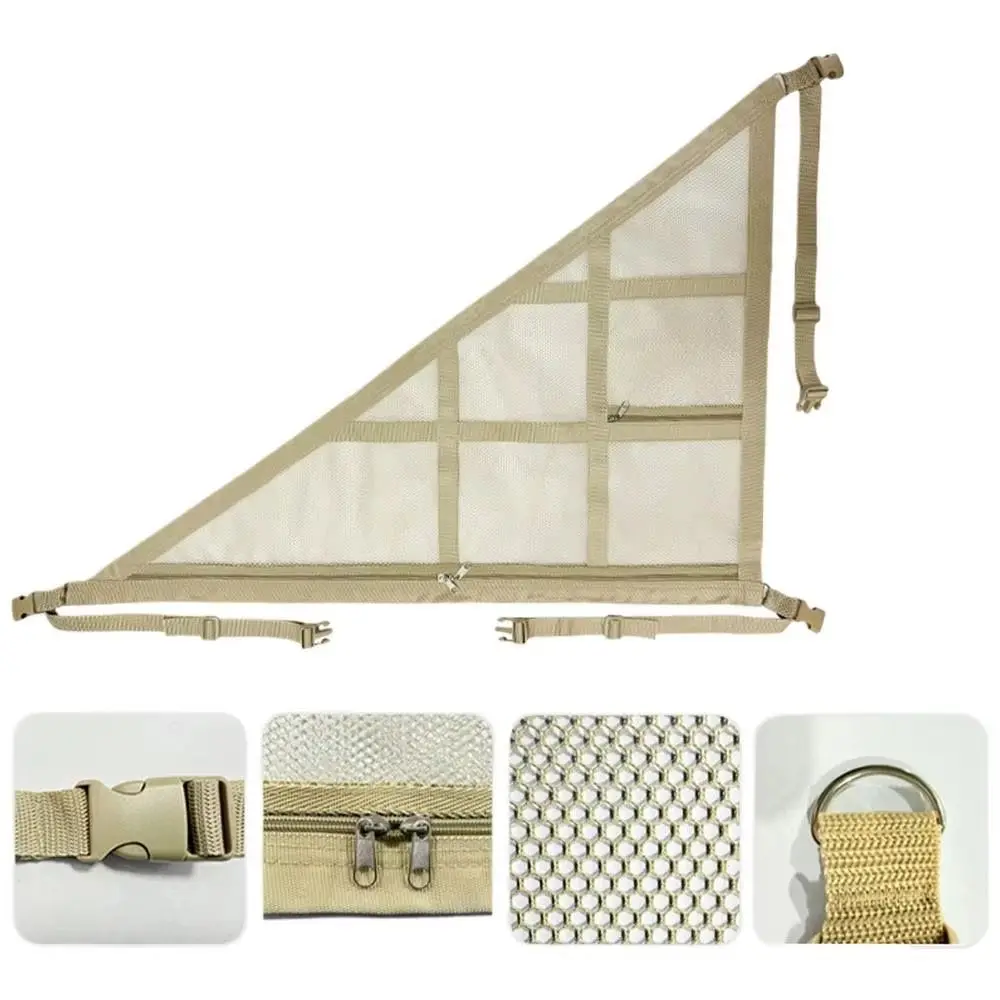 

Двухслойная автомобильная потолочная треугольная сетка, регулируемая двойная карманная треугольная потолочная сумка для хранения, экономия места, дышащая