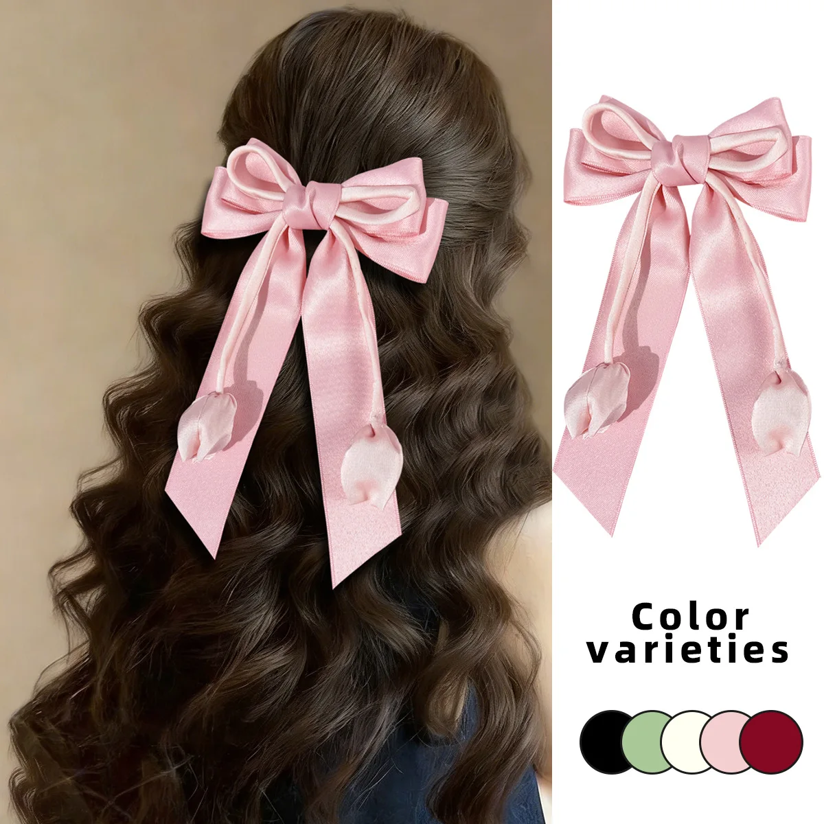 

24 шт., длинные заколки для волос ручной работы с кисточками для женщин и девочек, детские боковые заколки для волос, заколки для волос, лента с бантом, головные уборы, аксессуары для волос, оптом