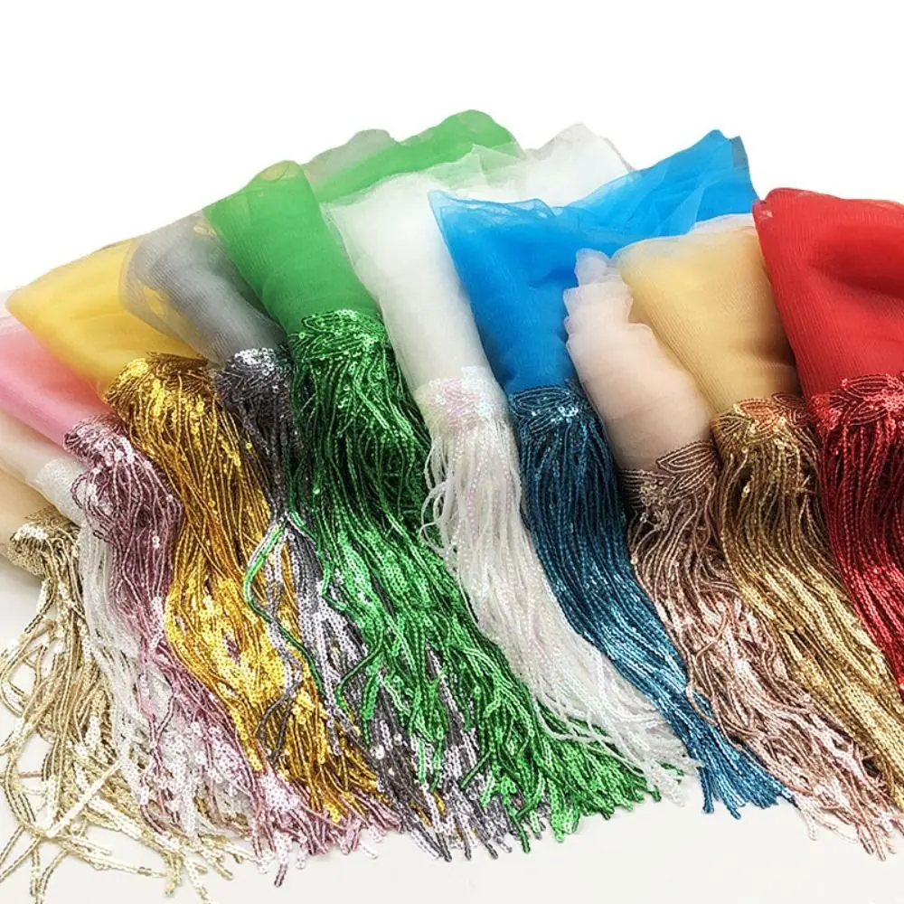 10Yards Dance Performance Trim Decoration Material DIY Handmade 20cm Sequin Tassel Lace